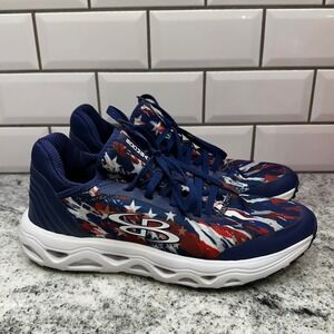 Boombah Mens US Flag Athletic Shoes Size 9.5 Red White Blue